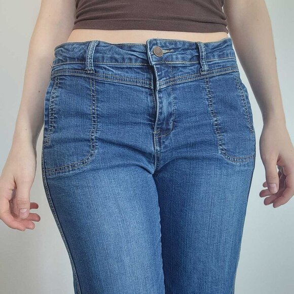 Vintage 90s casual blue denim carpenter pants ✦ straight-legged mid-washed jeans - Picture 15 of 15